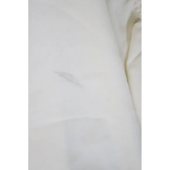 Boss Hugo Boss Women Basic Beige Button Up Blouse Long Sleeve Round Neck Size 8 - Picture 9 of 9